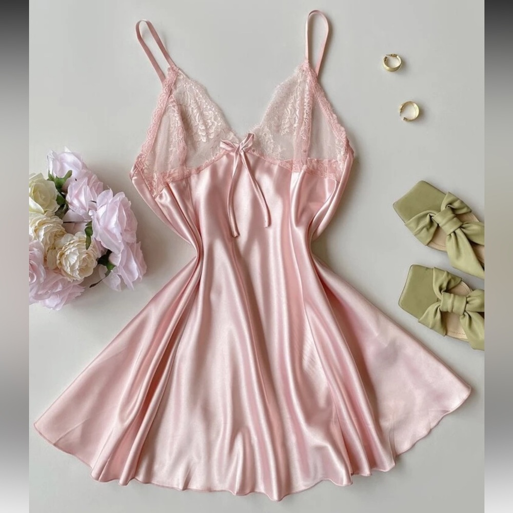 Pink Lace slip dress